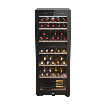 Haier Wine Bank 50 Serie 7 Cantinetta Vino Doppia Temperatura, 77 Bottiglie, Vetro Anti-UV, LED 3D, Controllo tramite App