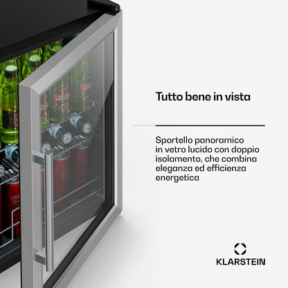 KLARSTEIN “Beersafe” – Mini frigorifero per bevande, minibar silber - 65 Liter