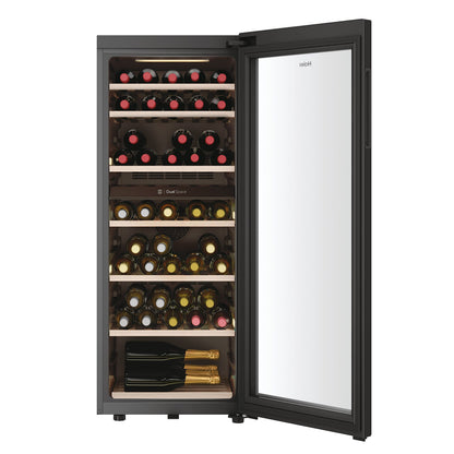 Haier Wine Bank 50 Serie 7 Cantinetta Vino Doppia Temperatura, 77 Bottiglie, Vetro Anti-UV, LED 3D, Controllo tramite App