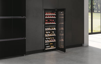 Haier Wine Bank 50 Serie 7 Cantinetta Vino Doppia Temperatura, 77 Bottiglie, Vetro Anti-UV, LED 3D, Controllo tramite App