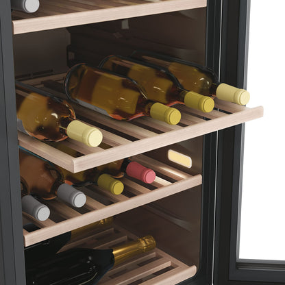 Haier Wine Bank 50 Serie 7 Cantinetta Vino Doppia Temperatura, 77 Bottiglie, Vetro Anti-UV, LED 3D, Controllo tramite App